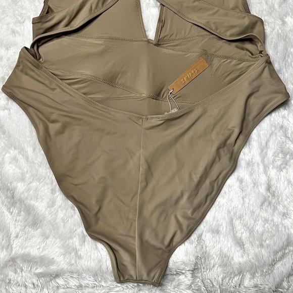 NWT Skims Swim Cut Out Plunge Monokini Swimsuit Desert Women’s 4X - Picture 6 of 8